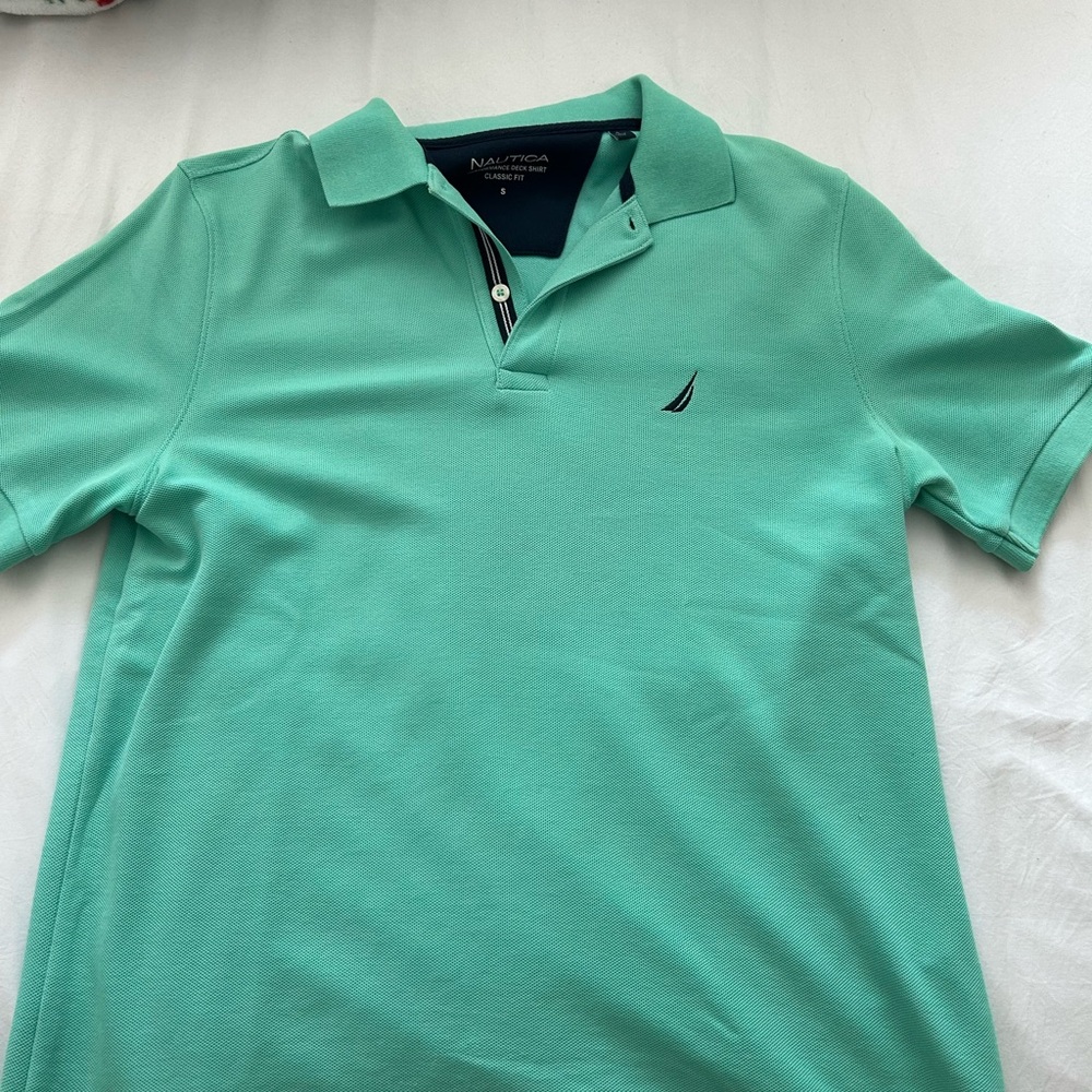 Nautica Men's Green Polo Shirt